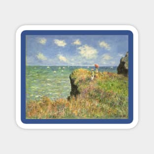 Cliff Walk at Pourville by Claude Monet Magnet