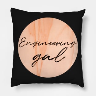 Engineering Gal Orange Pillow