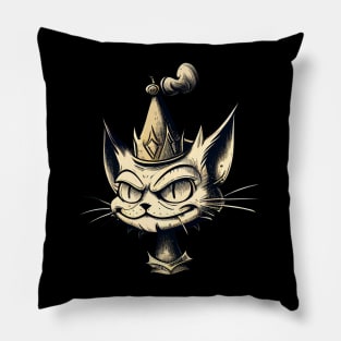 Cartoon cat wizard Pillow