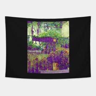 Staircase with lavender in the provence Tapestry