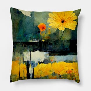 Discovering nature on an abstract world Pillow