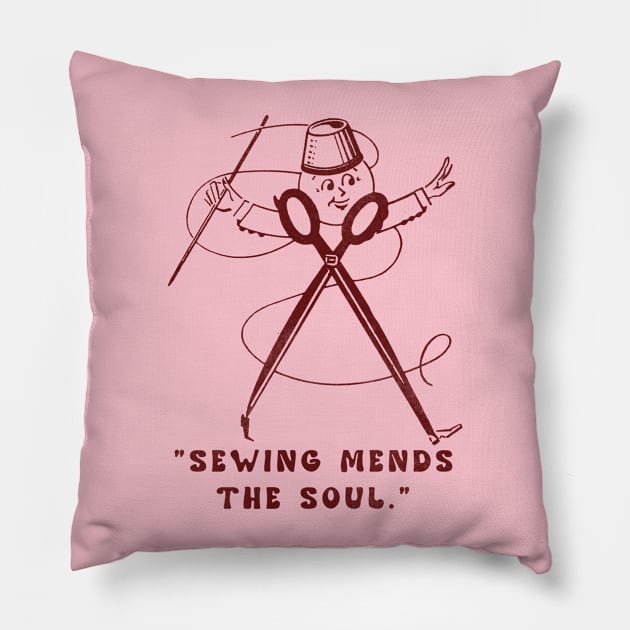 Sewing Mends The Soul Pillow by vokoban