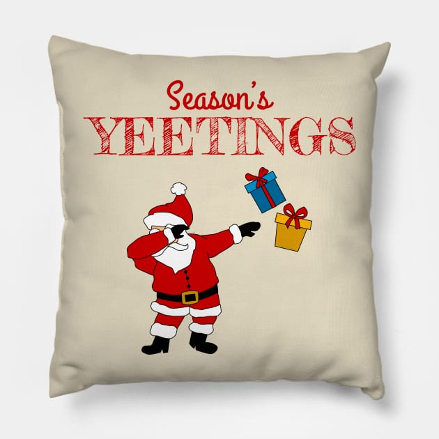 Season's Yeetings Pillow by DigitalCleo