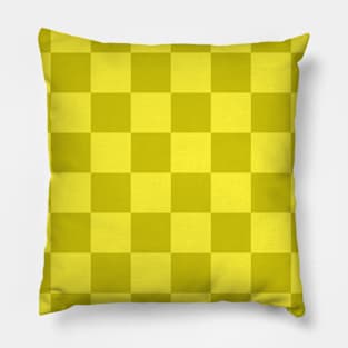 Checkered Square Seamless Pattern - Yellow Tones Pillow
