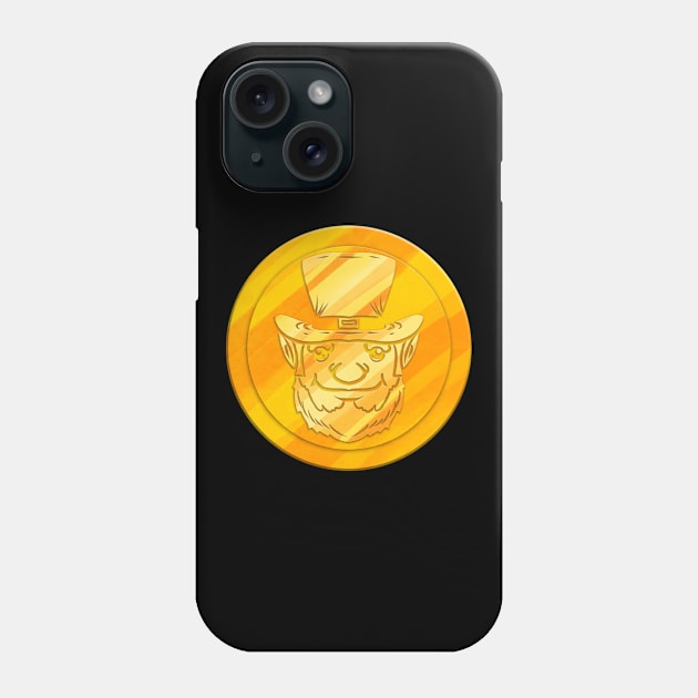 A Coin With A Leprechaun For St. Patricks Day Phone Case by SinBle