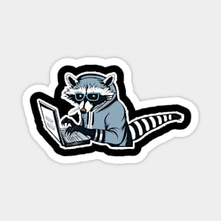 Raccoon Hacker Magnet