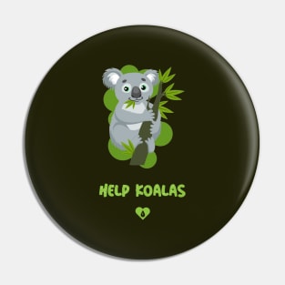 Help Koalas Conservation Pin