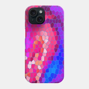 Pink Purple Blue and Magenta Abstract Art Mosaic Pattern Phone Case