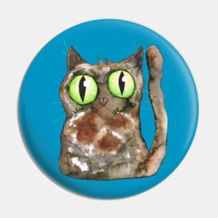 Tortoiseshell cat Pin