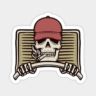 Skull Truck Driver Magnet