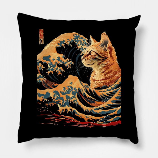 Catzilla Cat Whisker Wonders Unveiled Pillow by Mckenna Paucek