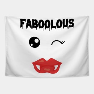 Faboolous Kawaii Vampire Face Tapestry