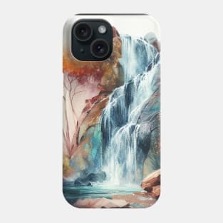 Beautiful Autumn Waterfall Scenery Phone Case