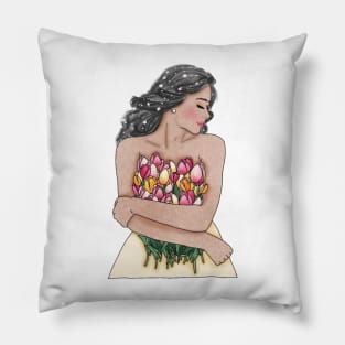 Tulip Girl Pillow