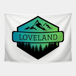 Loveland Colorado Mountains and Trees Tapestry