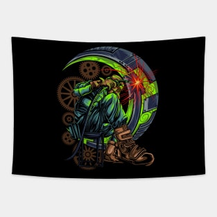 Welder Moon 2 Tapestry