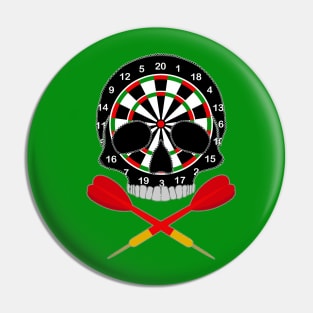 Skull with Darts Pin