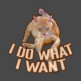 Cheeky Cat - I Do What I Want T-Shirt