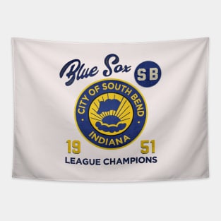 South Bend Blue Sox • AAGPBL Patch Tapestry