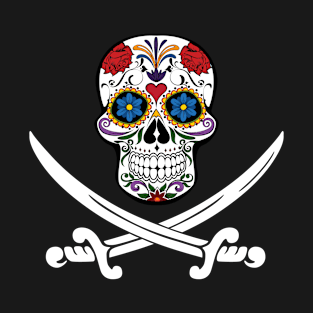 Mexican Skull Pirate Flag T-Shirt