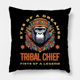 Tribal Gorilla Chief Pillow