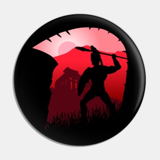 Spartan Sunset Pin