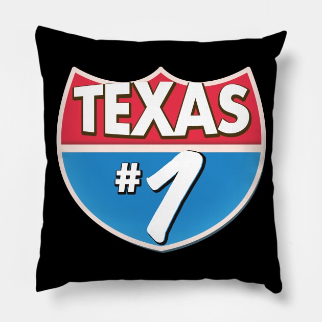 Texas Number 1 Pillow by nickemporium1