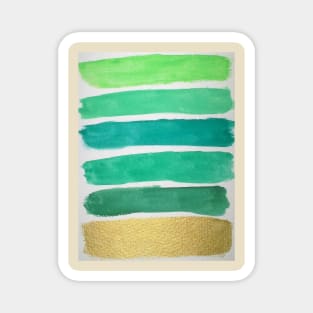 Gold and Green Stripes Magnet