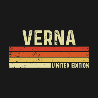 Verna Name Vintage Retro Limited Edition Gift T-Shirt