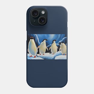 Penguins Oil Painting Phone Case