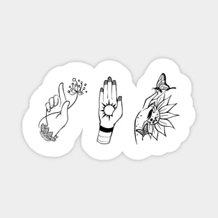 Inked Fingers Collage Magnet