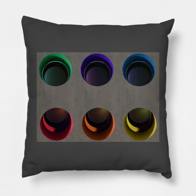 Painted Pigeon Holes Pillow by ninasilver