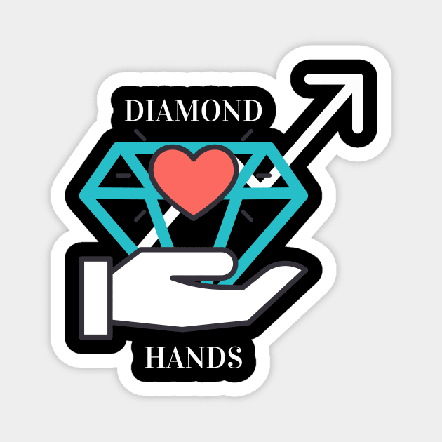 Diamond hands stock market bullish Magnet by Fabled Rags 