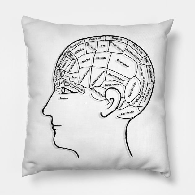 Phrenology Pillow by sterlingphoenix