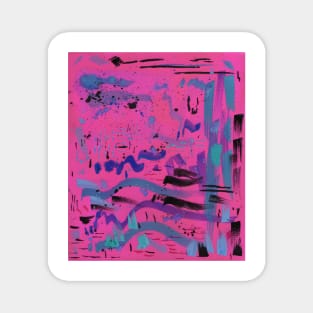 Neon Pink Party v2 Magnet