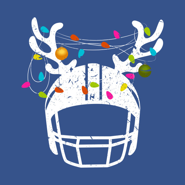 Disover Christmas Lights Football Helmet Funny Xmas - Christmas Football Gift - T-Shirt