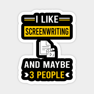 3 People Screenwriting Screenwriter Magnet