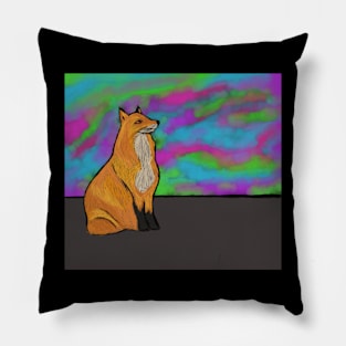 Fox and the Northern Lights Pillow