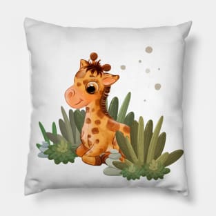 Giraffe clipart for baby clothes Pillow