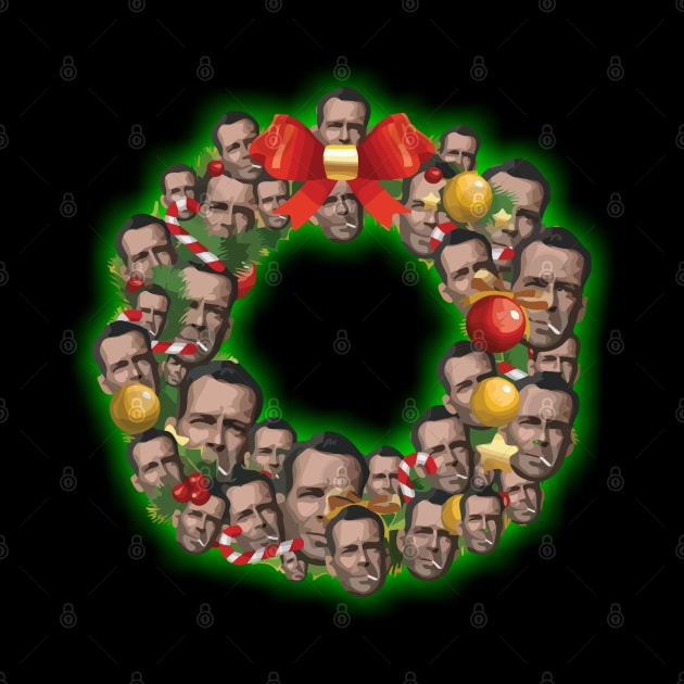 John McClane Die Hard Multiface Christmas Wreath by joeysartworld