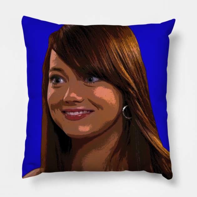 emma stone Pillow by oryan80