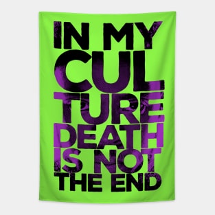 In my culture death is not the end Chadwick Boseman Tribute Tapestry