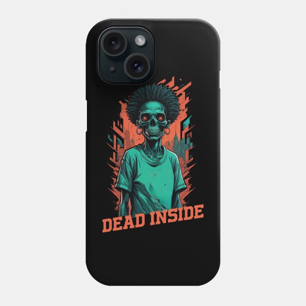 Dead Inside Afro Phone Case by DeathAnarchy