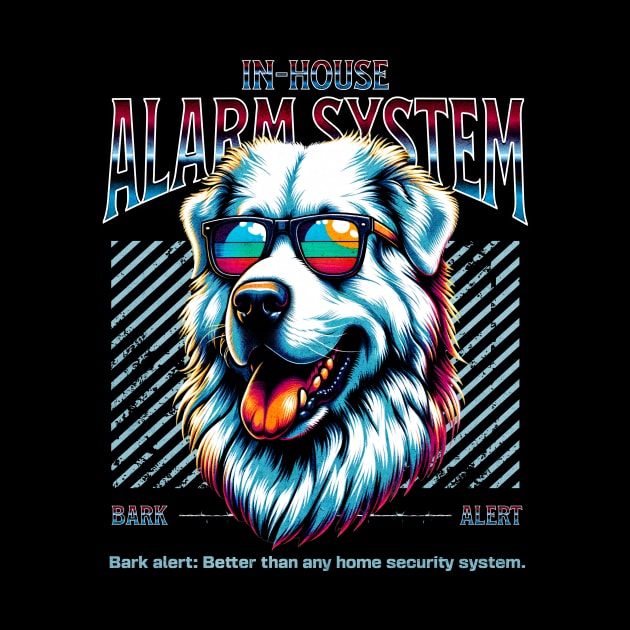 Bark Alert Pyrenean Mountain Dog by Miami Neon Designs