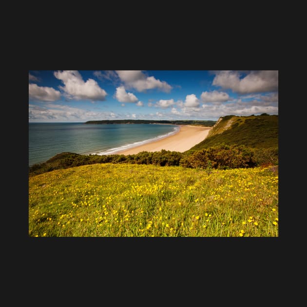 Oxwich Bay from Little Tor, Gower by dasantillo