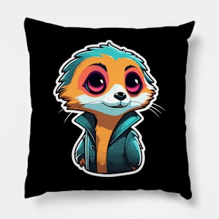 Meerkat Illustration Pillow