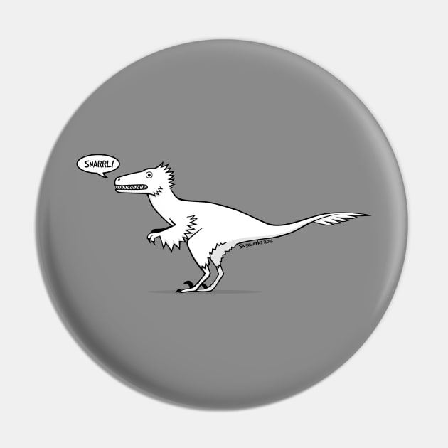 Cartoon Velociraptor Pin by Siegeworks
