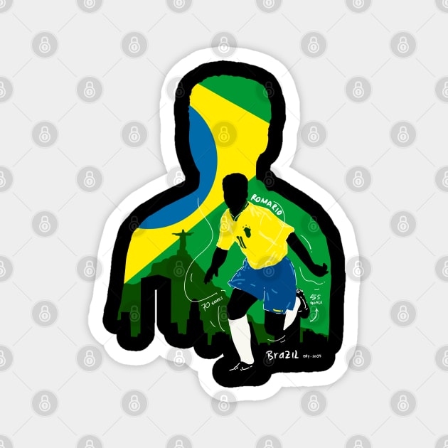 Brazil soccer legend series 01 Magnet by BAJAJU