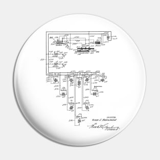 Automatic Bowling Mechanism Vintage Patent Hand Drawing Pin