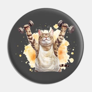 funny aerobic step cat in the gym Pin